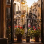 Fumar en el balcón de un piso turístico en Sevilla y las molestias a los vecinos / Smoking on the balcony of a holiday flat in Seville and neighbour complaints