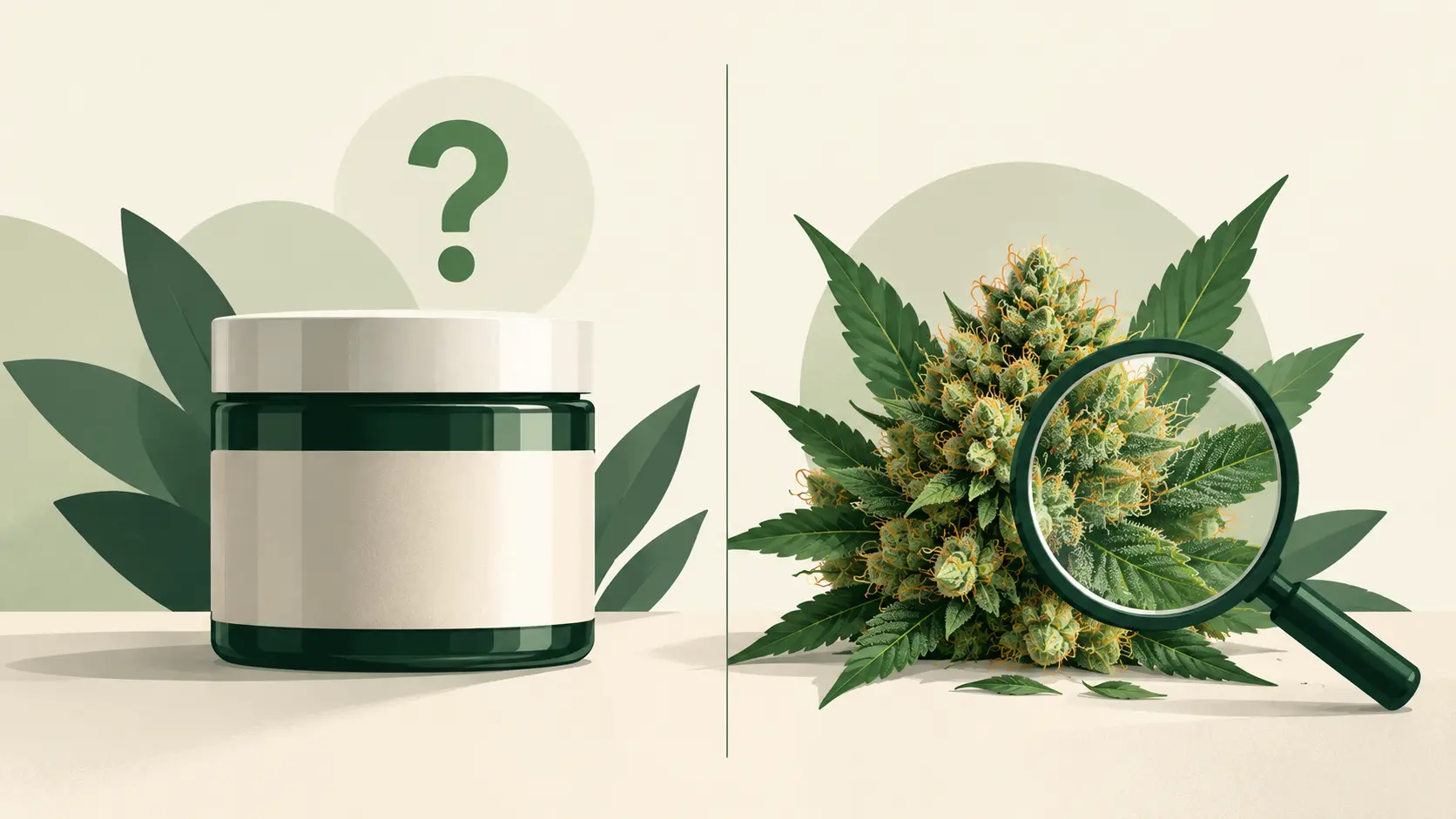 Un producto etiquetado como legal frente a una flor de cannabis natural: la etiqueta no garantiza qué contiene ni cómo se ha fabricado un cannabinoide semisintético